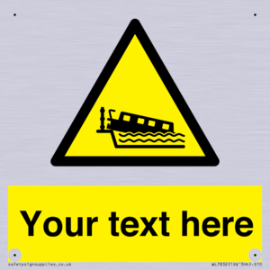 Custom warning grounding narrow boat on lock cill